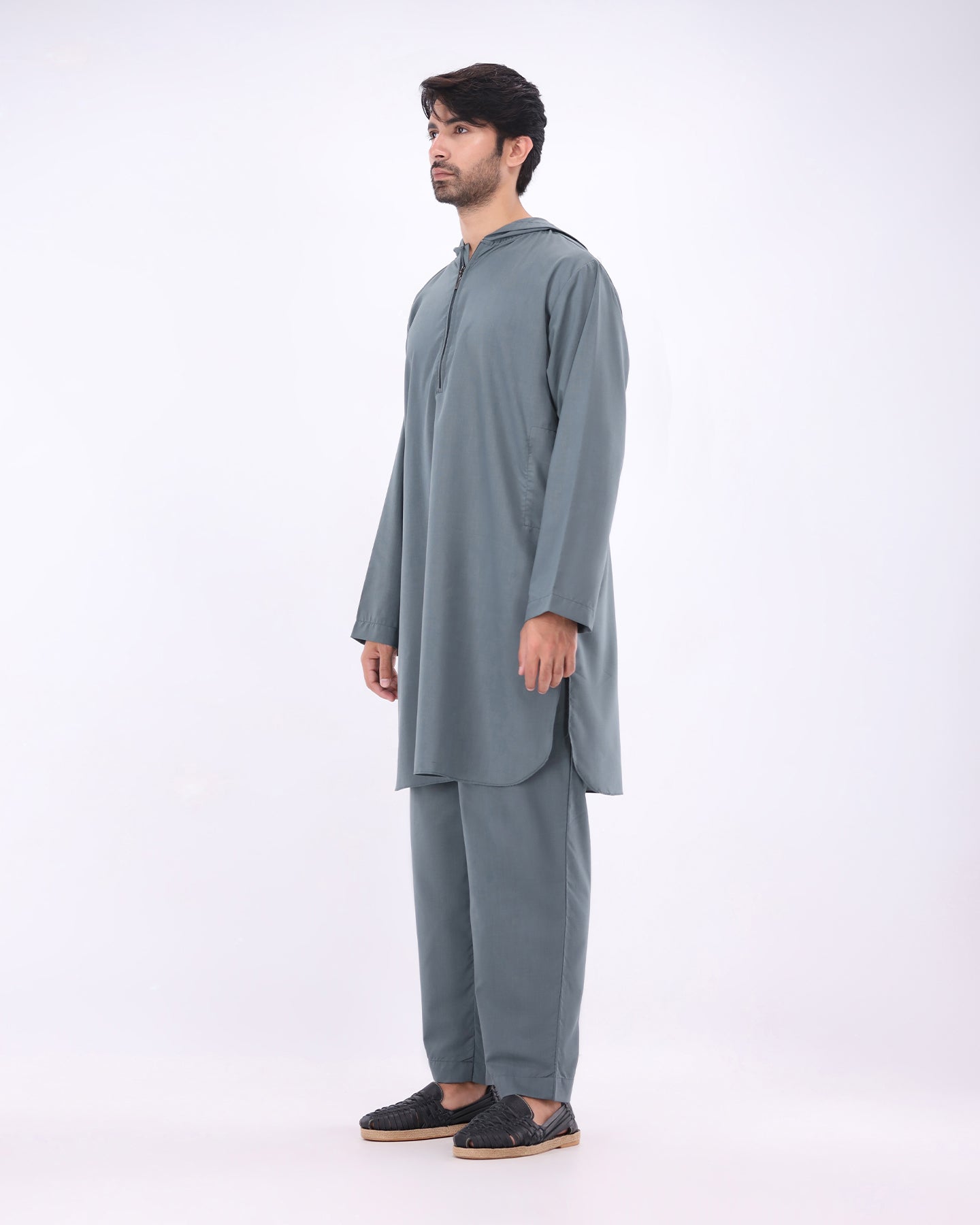 Nomad Hoodie Kurta Set – Teal  5.0