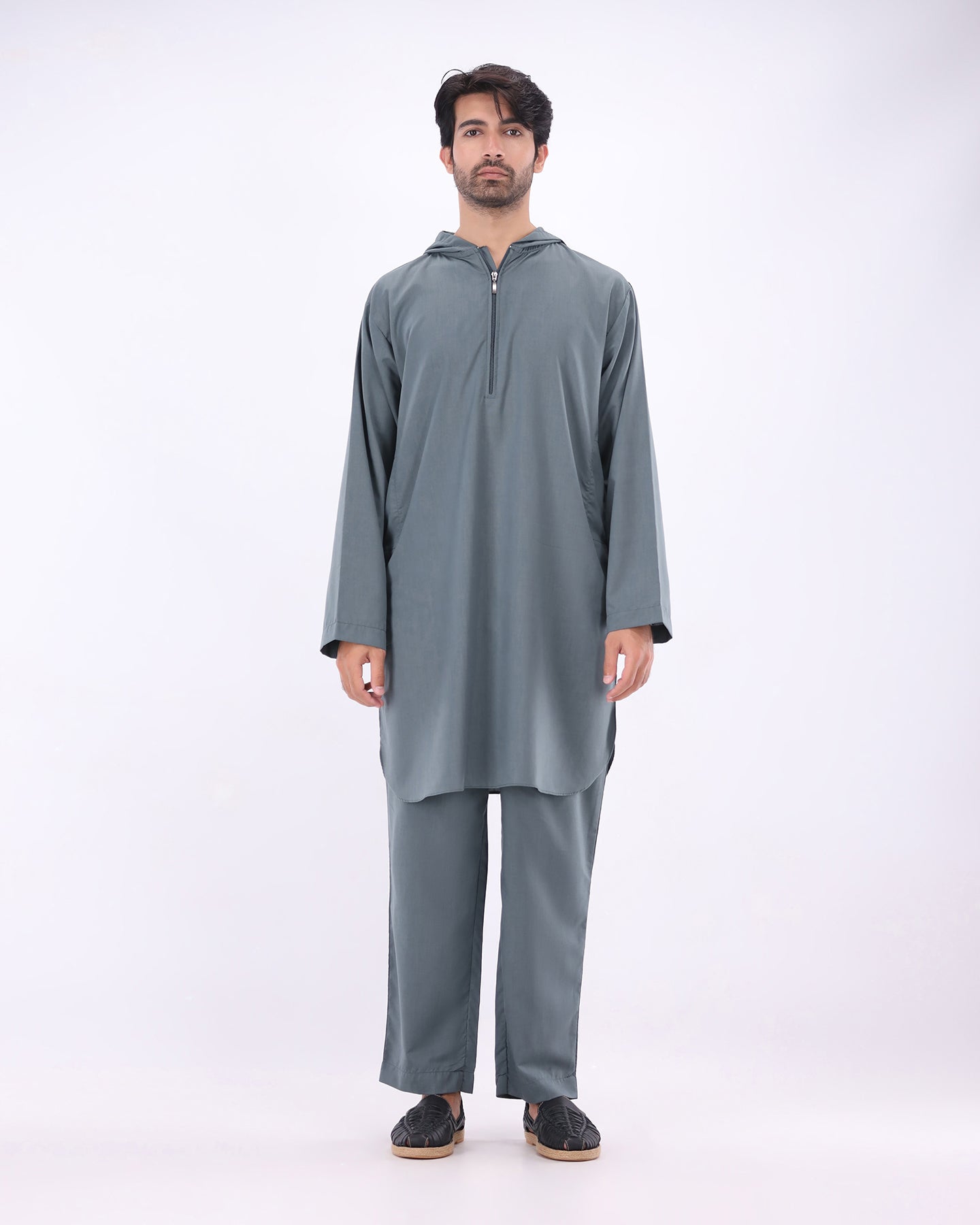 Nomad Hoodie Kurta Set – Teal  5.0