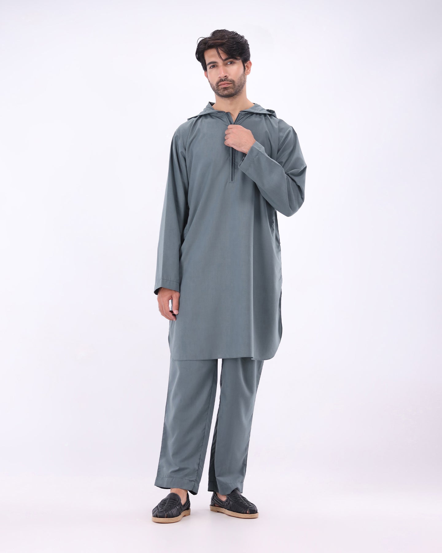 Nomad Hoodie Kurta Set – Teal  5.0