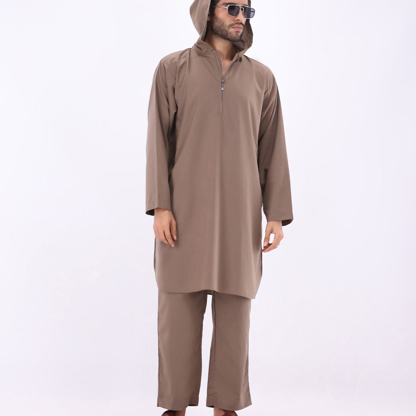 Nomad Hoodie Kurta Set – Earth