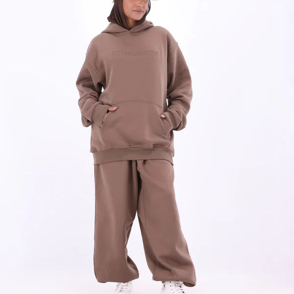 Strangers Hoodie - Sand Brown